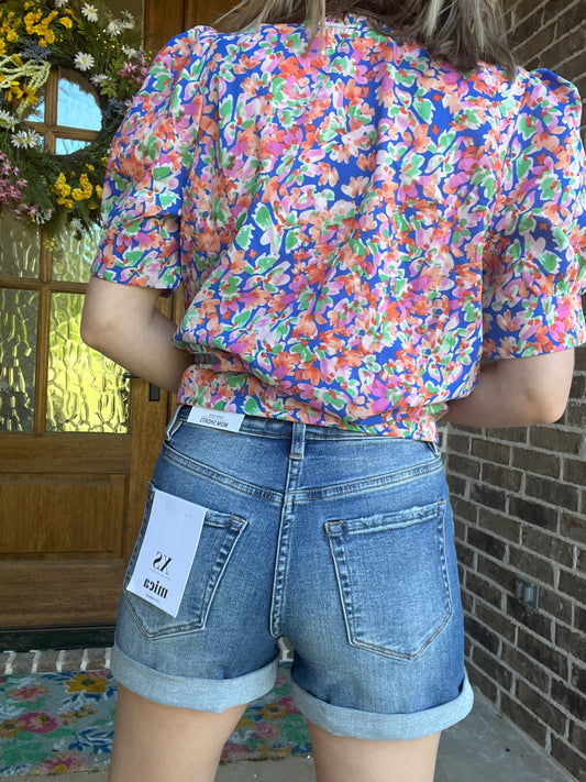 High rise mom shorts