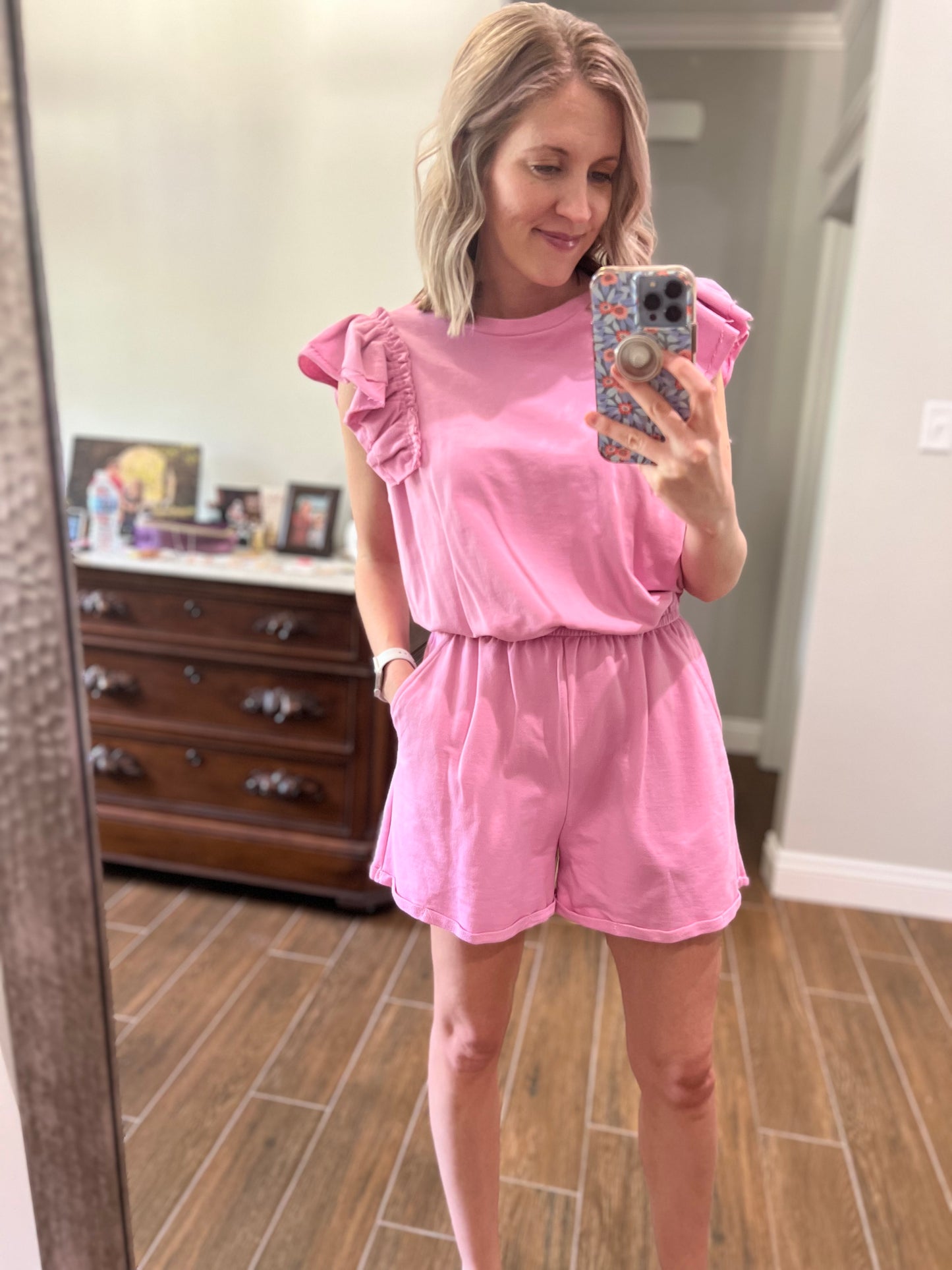Lori romper-pink