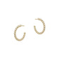 Gold Beaded Ball Hoop earring