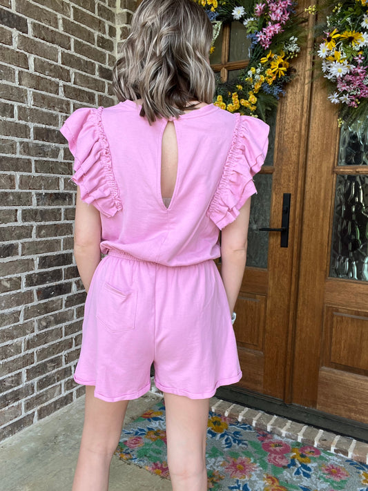 Lori romper-pink