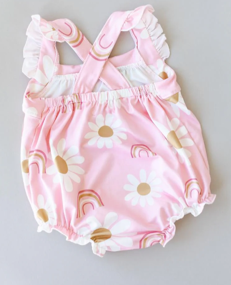 You are my sunshine ruffle back romper