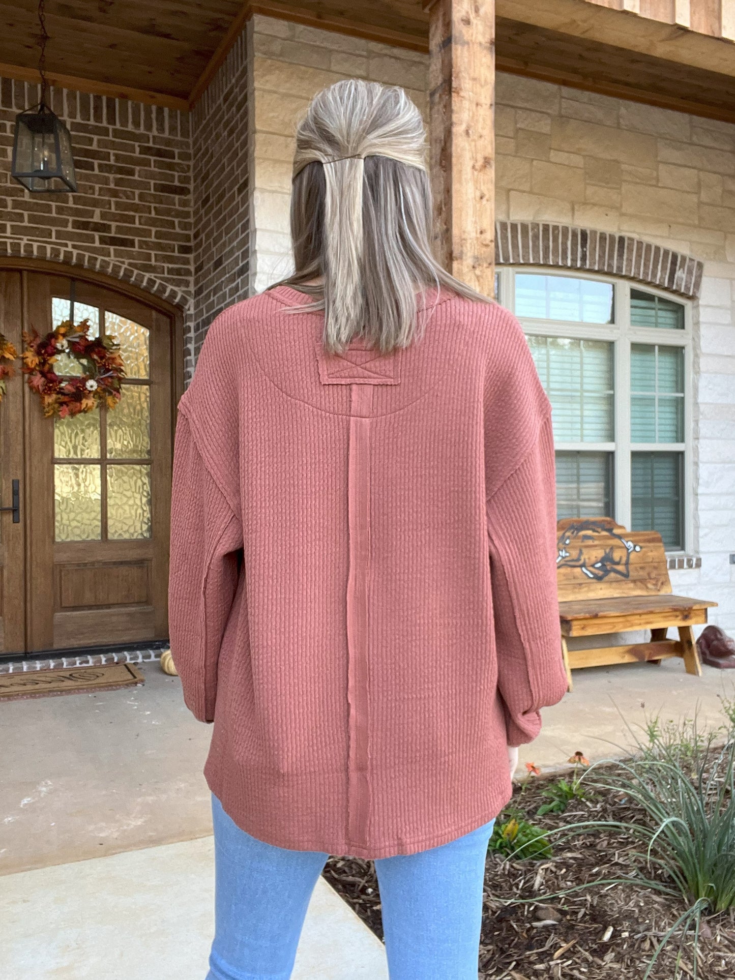 Comfy Basic Top- Terracotta