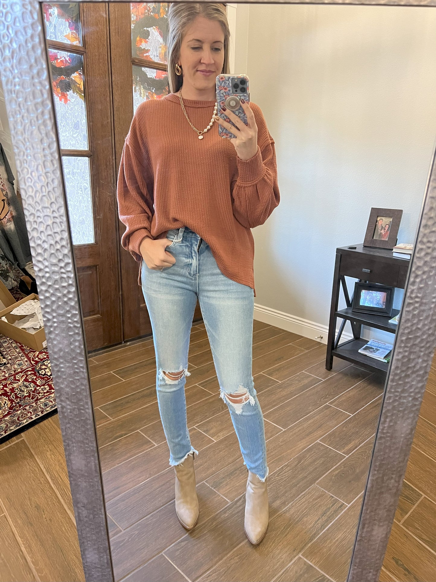 Comfy Basic Top- Terracotta