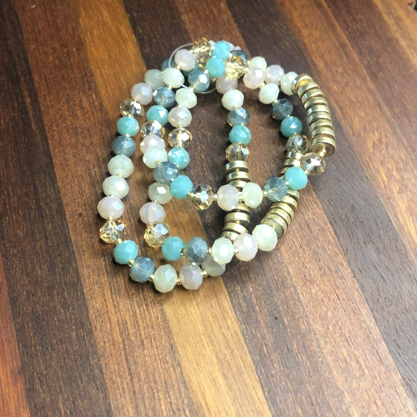 Lily stacked bracelet- pastel