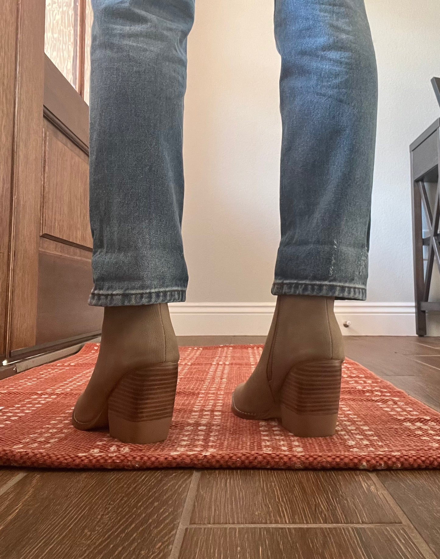 Rachel snake booties- taupe