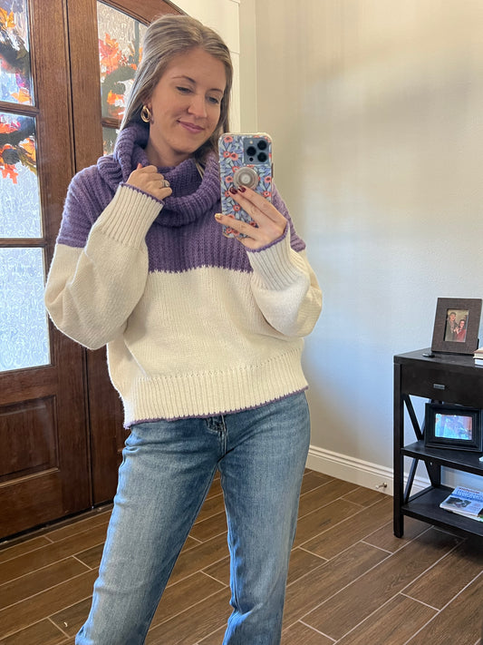 Poppy sweater- purple