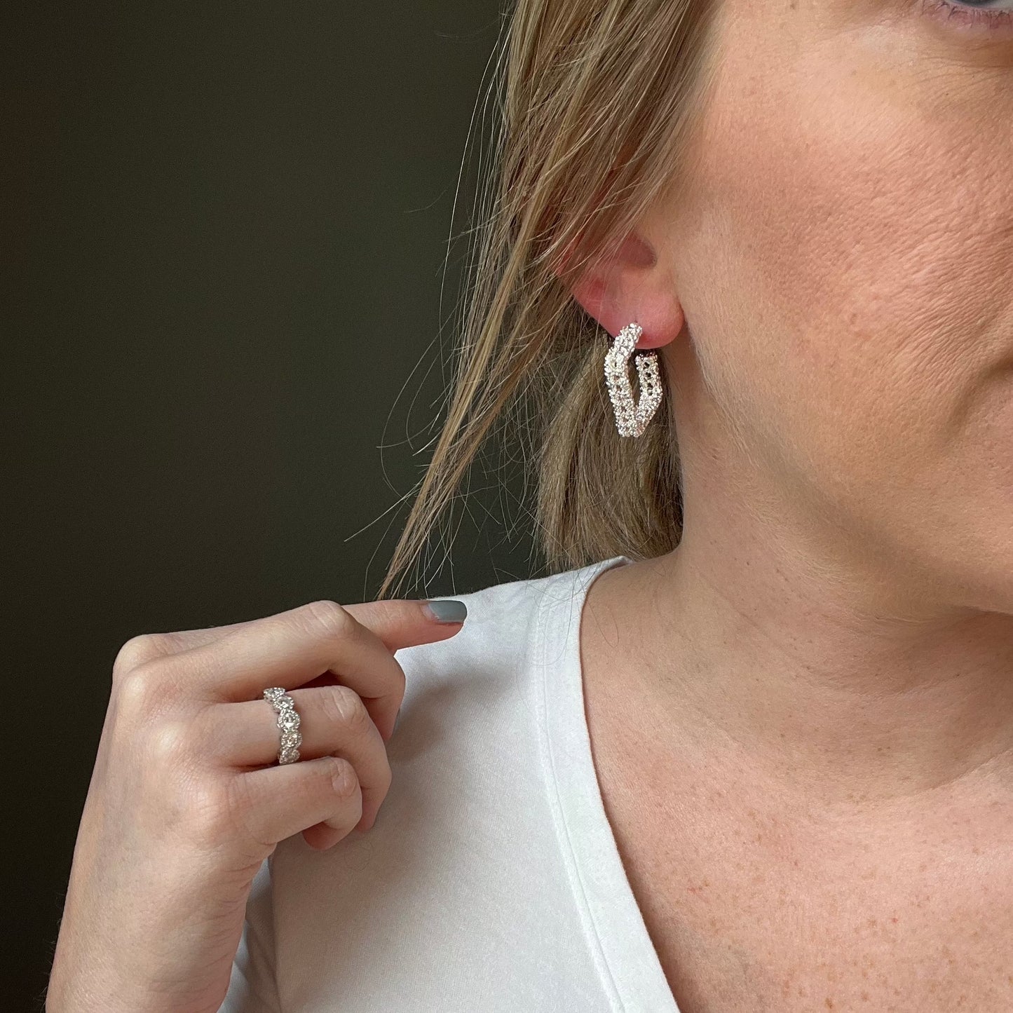 Shine bright square earrings