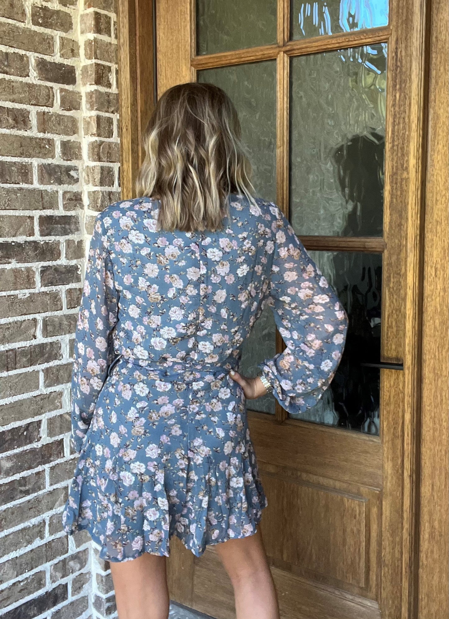 Long sleeve floral romper