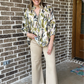 Risen high rise wide crop pants - taupe