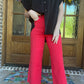 Judy Blue high waist tummy control cropped- red