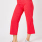 Judy Blue high waist tummy control cropped- red