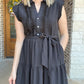 Timeless black midi dress