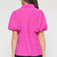 Magenta Tiered Babydoll Top