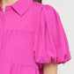 Magenta Tiered Babydoll Top
