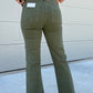 Risen high rise patch pockets ankle flare- Moss