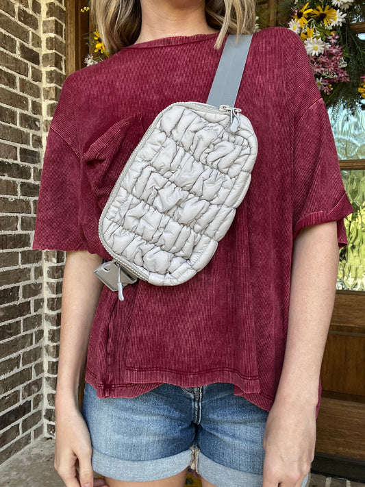 Quilted puff crossbody - 3 colors