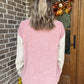 Penny corduroy shacket- pink mix
