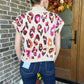 Mock neck leopard sweater