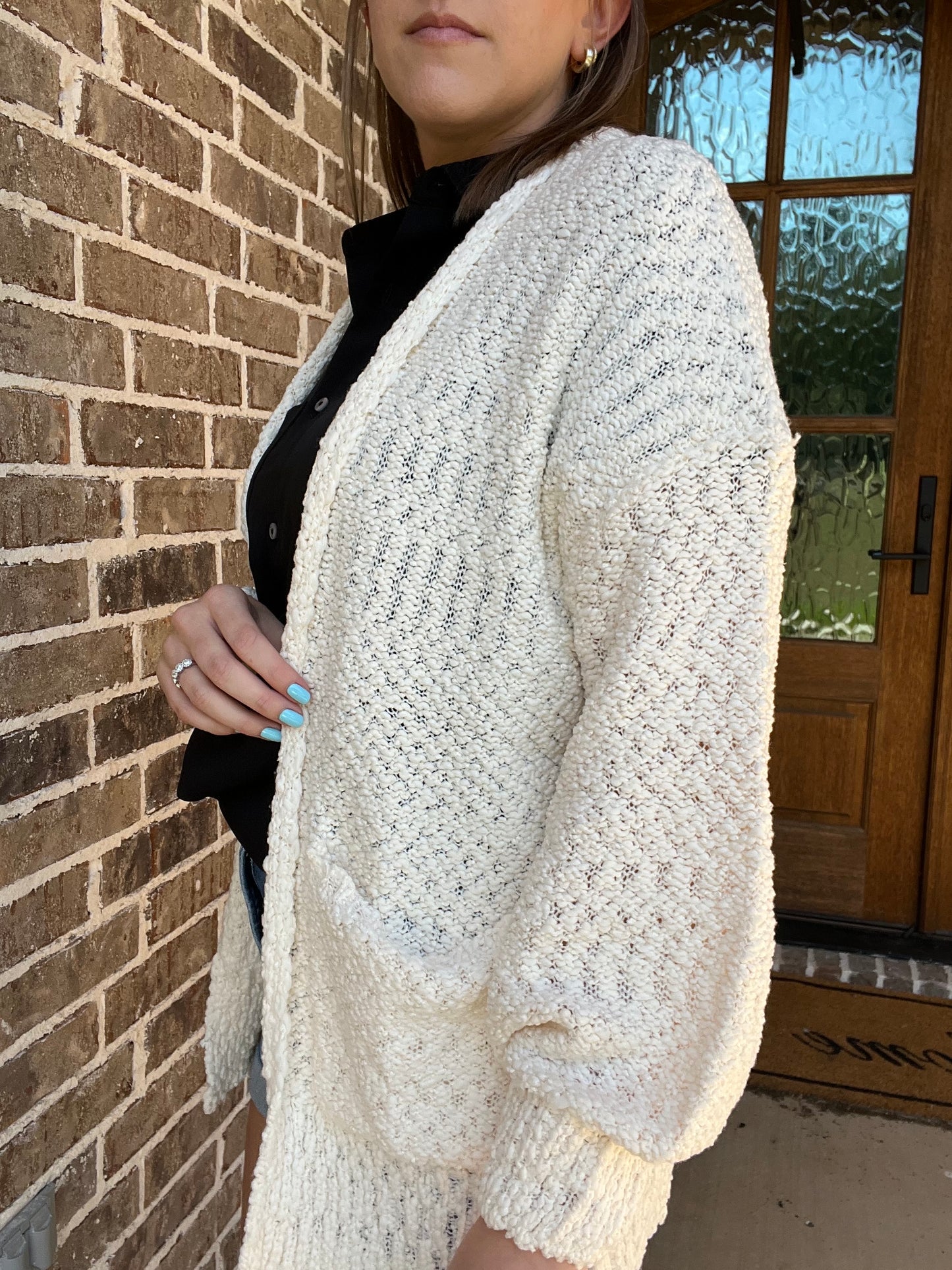 Knit cardigan- ivory