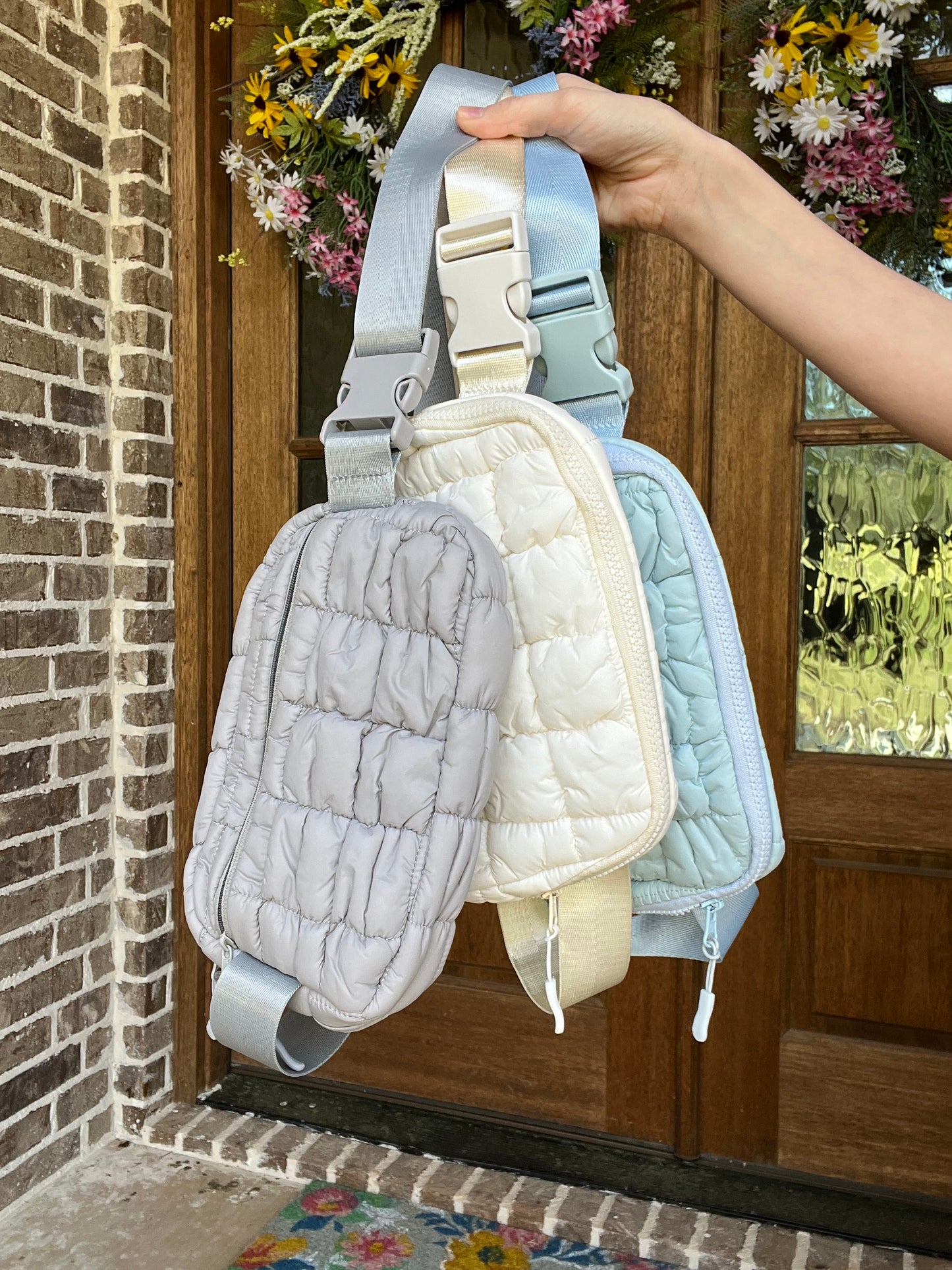 Quilted puff crossbody - 3 colors