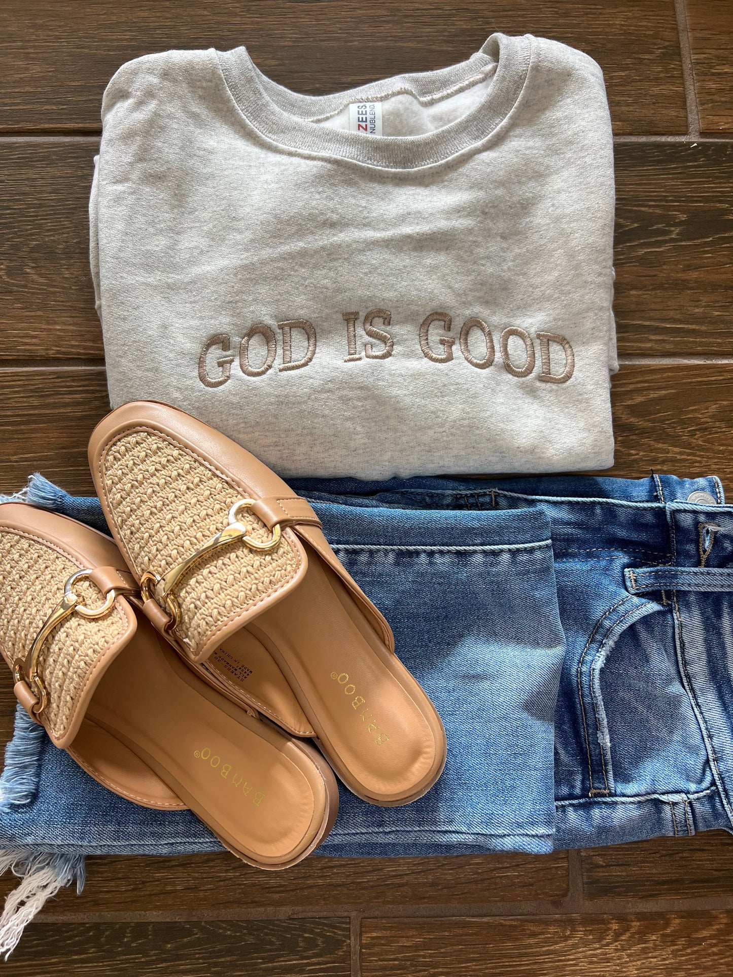 Embroidered GOD IS GOOD Sweatshirt