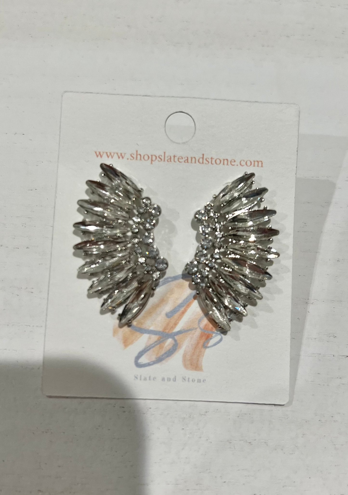 Wing statement earrings