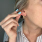 Pearl zig zag earrings