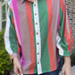 Multicolor striped button down
