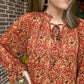 Raina long sleeve dress- Rust