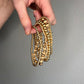 Set of 6 Textured Beaded Stretch Bracelet- gold