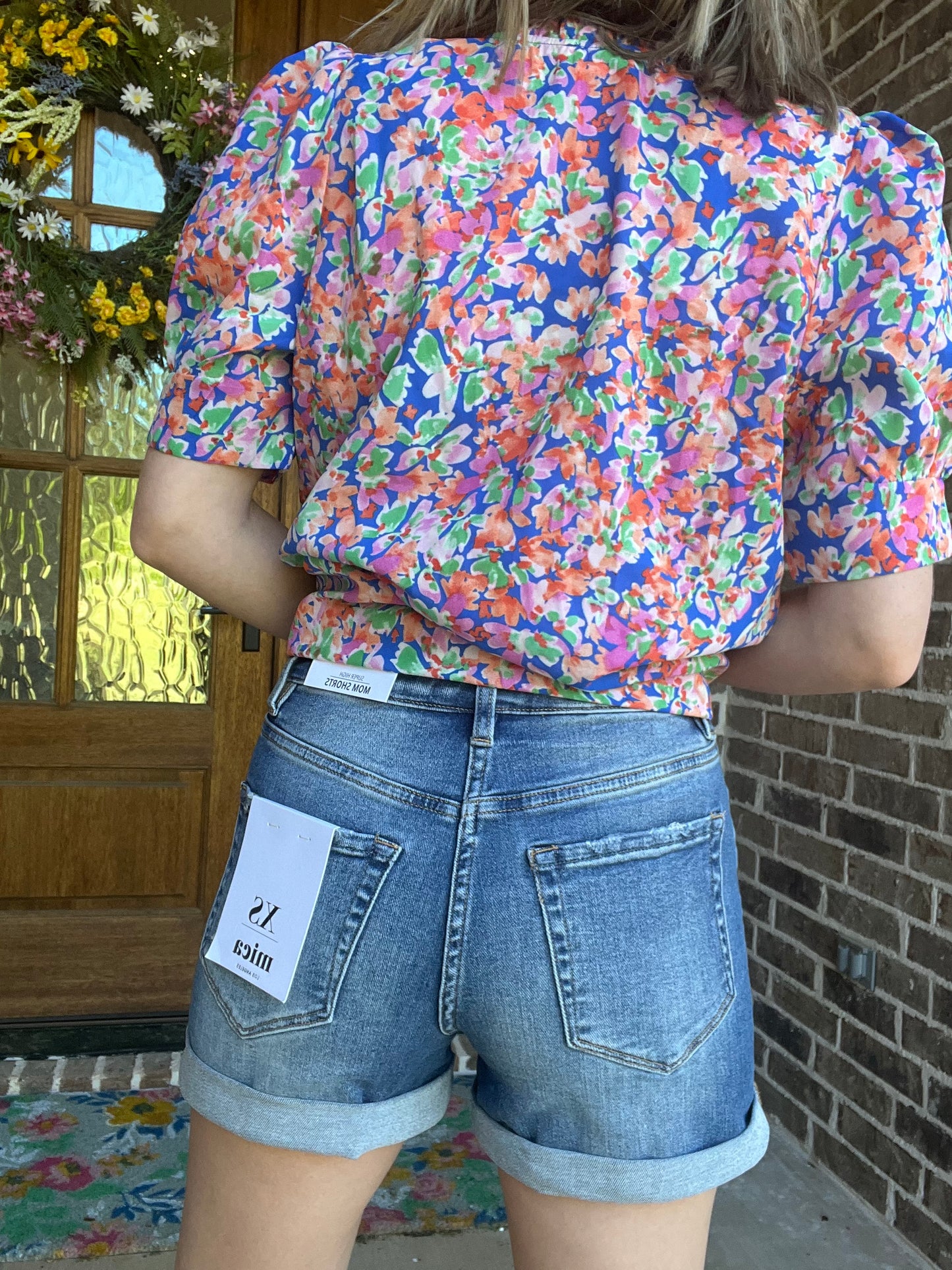 High rise mom shorts