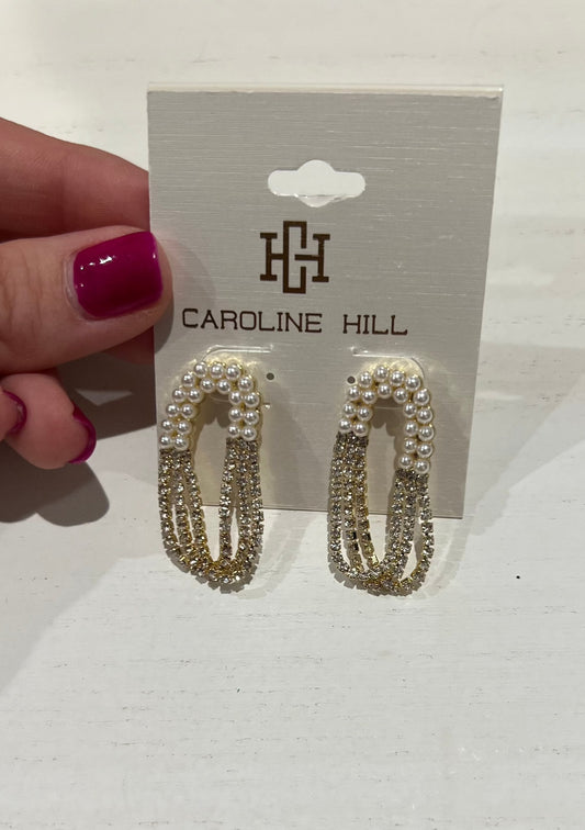 Timeless pearl/stone earrings