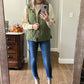 Quilted Zip Front Vest in Olive