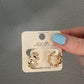 Pearl zig zag earrings