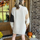 Colorblock knit sweater dress