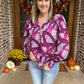 Printed plum top