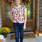 Mock neck leopard sweater