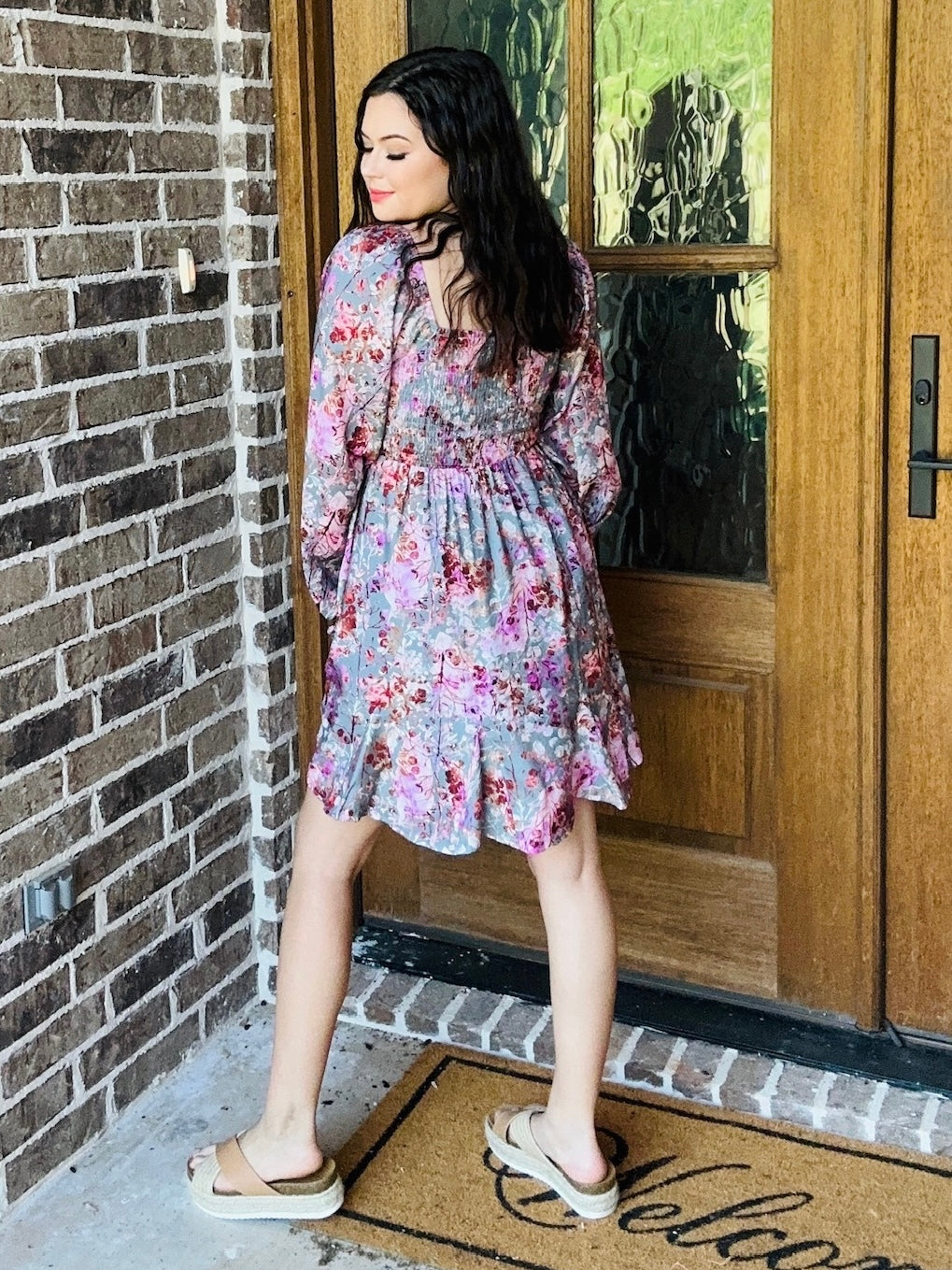 Floral smocking dress