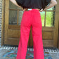 Judy Blue high waist tummy control cropped- red