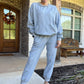 Textured ponti jogger pants- grey