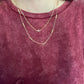 Gold Chain with Sideways Rhinestone Cross