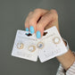 Round stud earrings