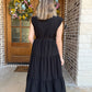 Timeless black midi dress