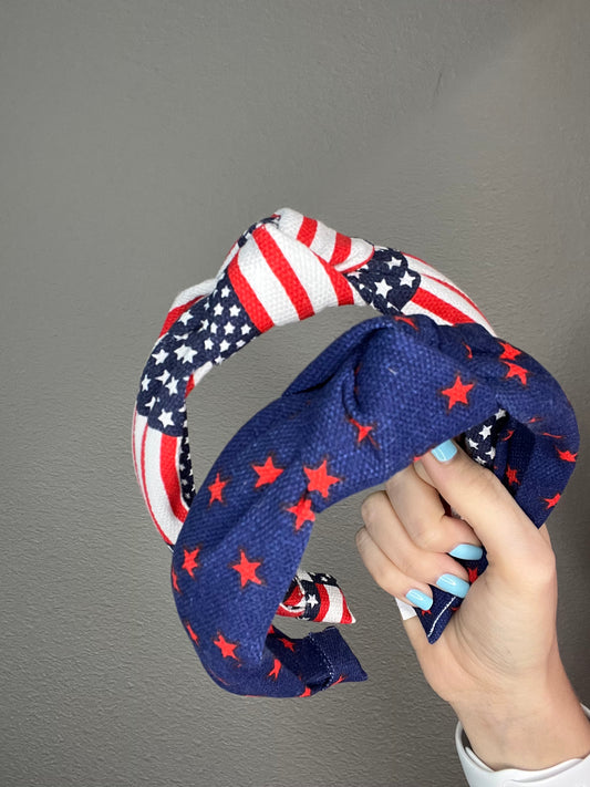 Red white and blue headbands