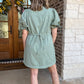 Seafoam back tie dress