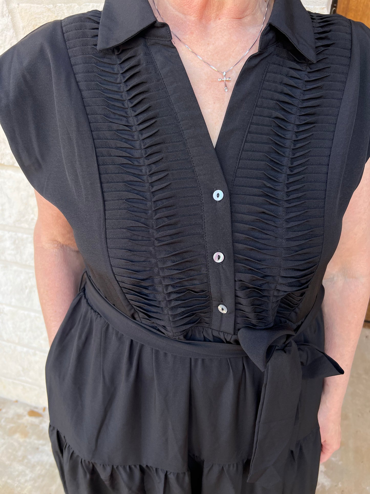 Timeless black midi dress