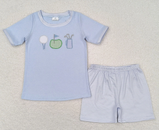 Boys Blue Golf Tee Set