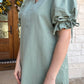 Seafoam back tie dress