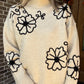 Natural sweater with flowers