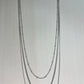Dainty layered necklace- silver